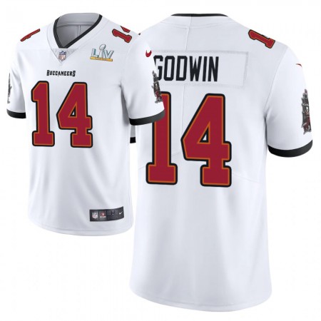 Tampa Bay Buccaneers Tröjor Chris Godwin 14 Nike Vit 2021 Super Bowl LV - Herr Tampa Bay Buccaneers Tröjor Chris Godwin 14 Nike Vit 2021 Super Bowl LV - Herr